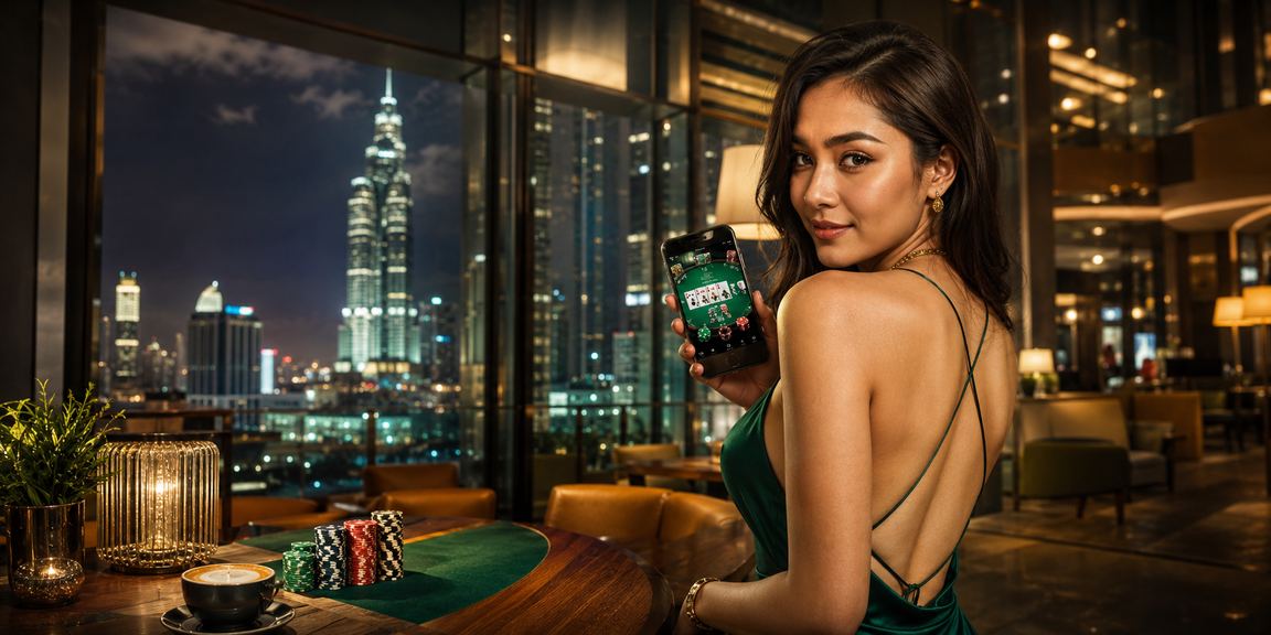 Paparan permainan poker dalam talian f18 di Kuala Lumpur dengan antara muka meja